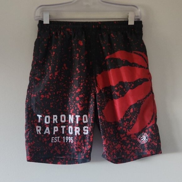 NBA | Toronto Raptors shorts swimtrunks red black sz M - Picture 1 of 3